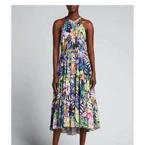 KOBI HALPERIN Hope Floral Print Tiered Halter Dress Size 12